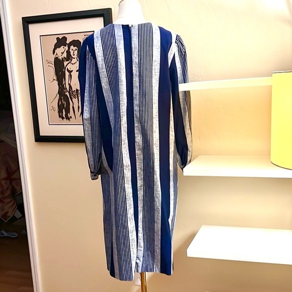 Paccini, YachtWear Conservative Blue Striped Dress,Excellent Condition,Size 14 - Picture 3 of 9